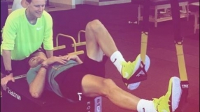 Григор не губи време, а тренира усилено (СНИМКИ)