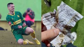 Изгонен футболист побесня и накъса тефтерчето на съдията (ВИДЕО)