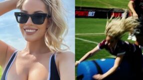 Най-сексапилната голфърка смени спорта (ВИДЕО)