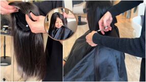 Майка реже 35 сантиметра от косата си за 3-годишната си дъщеря (ВИДЕО)