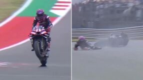 Колелото на (не)щастието: Шампион в MotoGP се преби от радост (ВИДЕО)