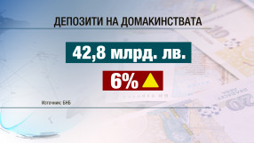 Депозитите на домакинствата намаляват, но общата сума расте