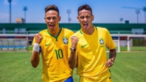 Неймар се срещна с восъчната си фигура (ВИДЕО)