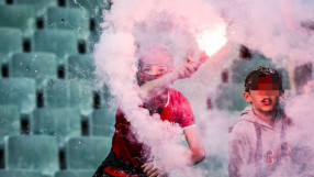 Дете с факла се включи в хореографията на ЦСКА