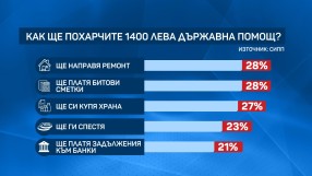 Ако държавата ви даде 1400 лева, какво ще направите с парите?