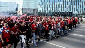 Каунас стана червено-бял преди финала (ВИДЕО)