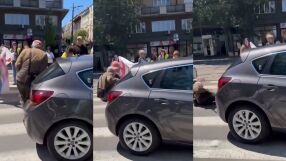 Арестуваха шофьор, блъснал 90-годишен мъж на протест в Белград (ВИДЕО)