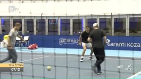 Григор Димитров показа футболните си умения