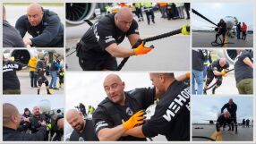 Двамата българи за първи път успяха да издърпат поотделно 40-тонен самолет