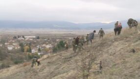 Горски и военни от ВВС възстановяват изпепелена гора