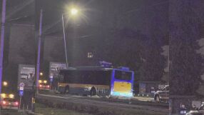Тролейбус катастрофира в електрически стълб на столичен булевард (СНИМКИ)