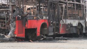 Огненият ад край Костинброд: Огромни са щетите за градския транспорт, който превозва хиляди пътници