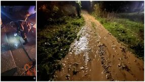 Сигнали за наводнения и в община Сандански, чистят с багери наноси и кал 