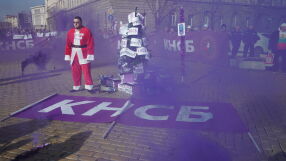 Протест на КНСБ: Искат повишаване на доходите с 10% (ГАЛЕРИЯ)