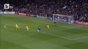 Хейзард бележи за Челси 6:0 Марибор (ВИДЕО)
