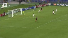 Рома води вече с 3:0 на ЦСКА Москва (ВИДЕО)