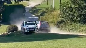 Пиян подкара кола насред рали, размина се на косъм трагедия (ВИДЕО)