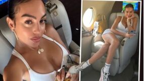 Къса рокля, частен самолет (СНИМКИ)