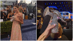 Най-неочакваният аксесоар на наградите „Еми“ 2026: Бляскава помпа за кърма (СНИМКИ)