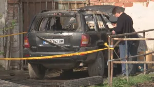 В Галиче горя джип на опонент на Ценко Чоков