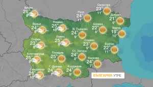 Утре още ще се стопли
