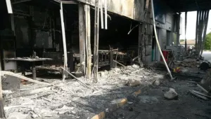 Опожарената бензиностанция на 