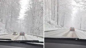 Сняг затруднява движението на прохода „Петрохан“