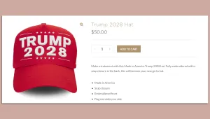 Намек за трети мандат: Онлайн магазинът на Тръмп продава дрехи с надпис „Trump 2028“
