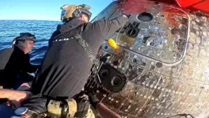 Вижте първите моменти на екипажа на Артемис II, след като падат във водата (ВИДЕО)
