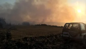 Пожар пламна между селата Росоман и Златуша