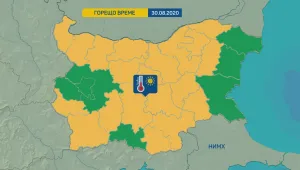 Жълт код за високи температури е обявен в 21 области у нас
