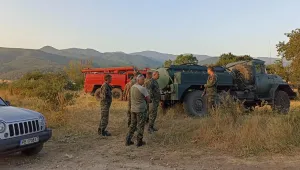 Пожарът в Стара планина при Розино е локализиран, но не е овладян напълно