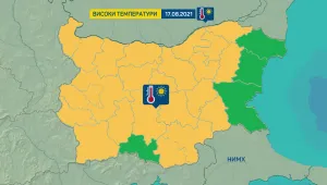 Жълт код за жеги в почти цялата страна във вторник