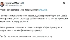 Макрон написа на сръбски: Европейското бъдеще е правилният път за Белград