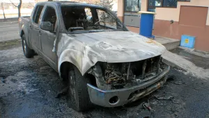 Автомобил горя в Гоце Делчев