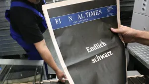 Черна корица за финал на германския Financial times