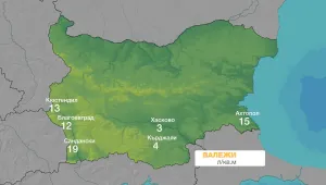 Валежи над цялата страна, поледици в Северозападна България