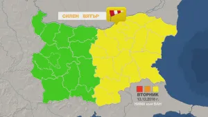 Оправдаха се прогнозите за много силен вятър в Източна България