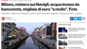 Хиляди евро банкноти „наводниха” каналите на Милано