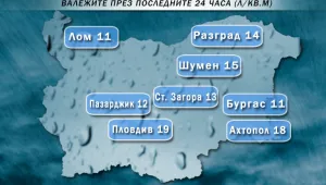 Бурни ветрове, силни валежи и виелици в 18 области в страната