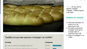 Анкета: Трябва да има единен стандарт за хляба