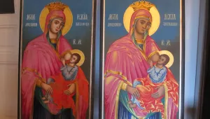 Реставратори спасиха чудотворна икона на кърмещата Богородица
