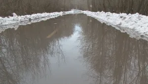 Река Велека преля и заля пътя за Царево