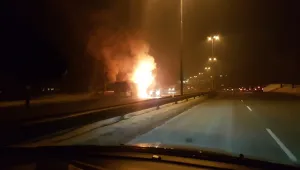 Автобус изгоря в столицата