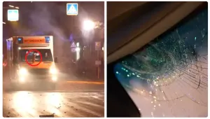 Празнуващи атакуваха линейка с пожарогасител