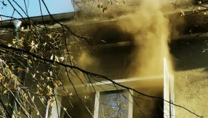 Пожар в жилищен блок в Пловдив
