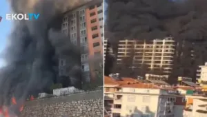 Спасиха блокирани работници при пожар в строящ се хотел (СНИМКИ+ВИДЕО)