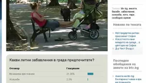 Анкета на btv.bg: Лято в града – парк, музика, басейни
