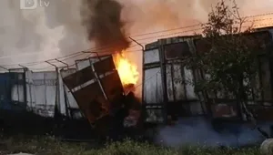 Гъст дим от горящи гуми покри 