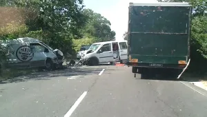 Верижна катастрофа на пътя Варна-Бургас